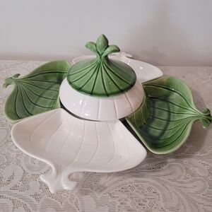 California Pottery Turnip Veggie Chip n Dip Set